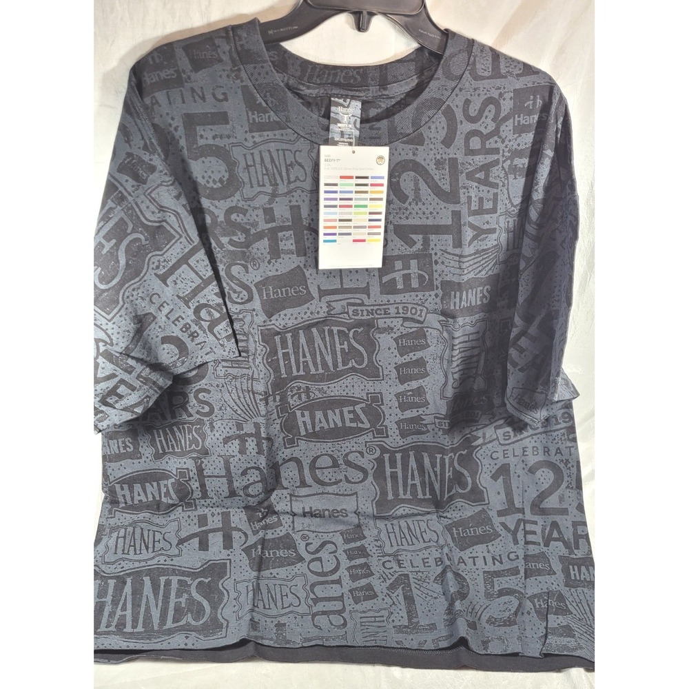 Hanes Beefy-T 125‎ Year Anniversary Ring Spun T-Shirt #5180 - Black - 2XL